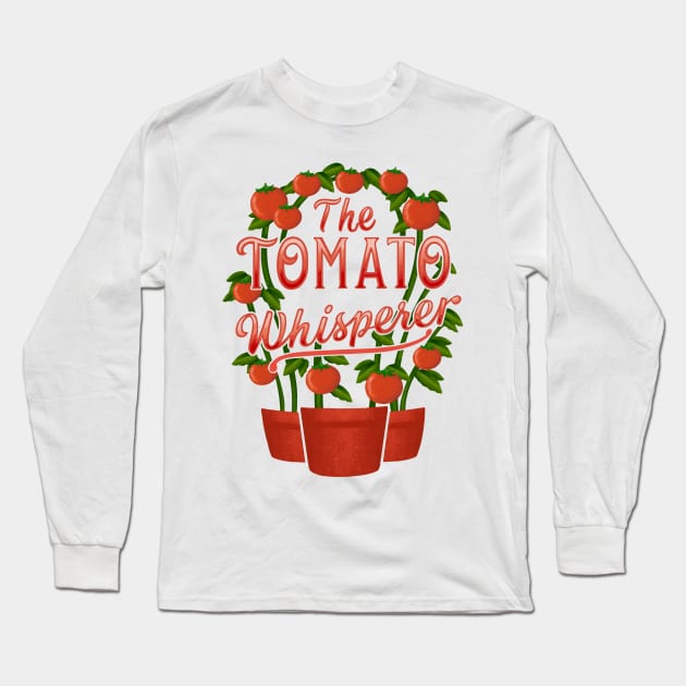 Tomatoes Gardener Vegetable Drawing Long Sleeve T-Shirt by MarkusShirts